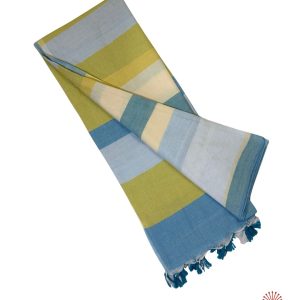 Multicolor Khadi Saree - Sea Meadow